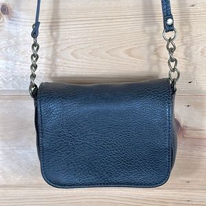 Cooperative Crossbody Bag, Black, 6"x5", 24" drop